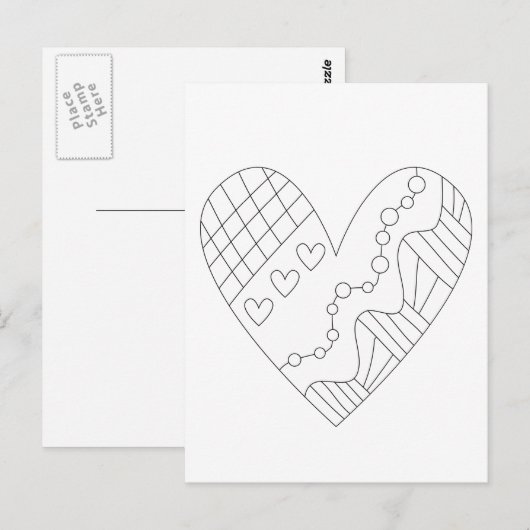 Herzerbstdesign Postkarte (Vorne/Hinten)