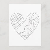 Herzerbstdesign Postkarte (Vorderseite)