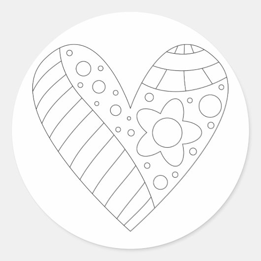 Herzerbstdesign Runder Aufkleber (Vorderseite)