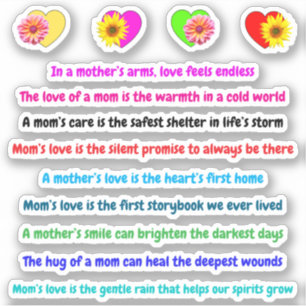 Herzergreifende Mutter-Zitate   Liebe Mama Sticker