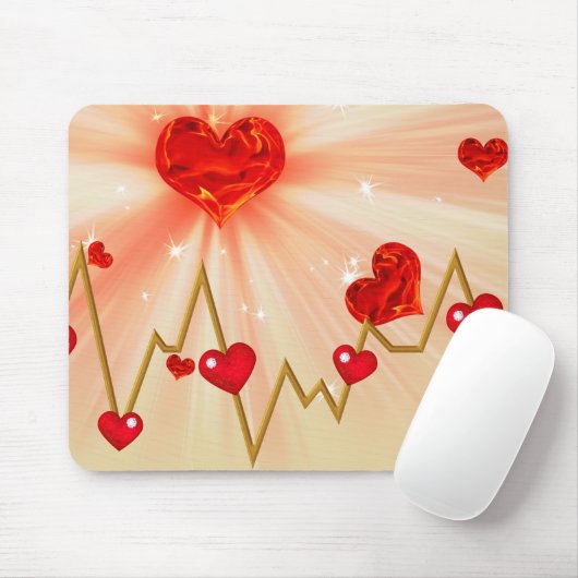Herzerkrankung Liebe Mousepad (Mit Mouse)