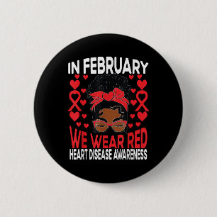 Herzerkrankungen Afrikanisches Mädchen im Februar  Button