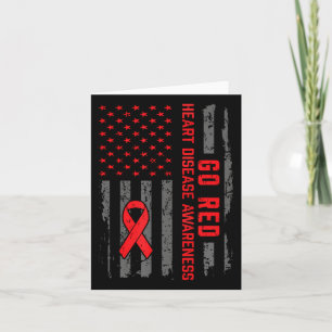 Herzerkrankungen Amerikanische Flagge Go Rotes Her Karte