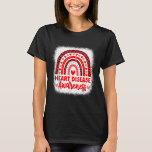 Herzerkrankungen Aufklärung Herzmonat Rainbow Herz T-Shirt