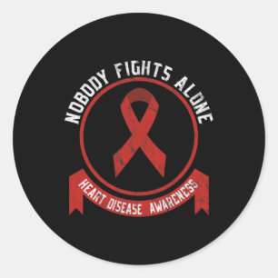 Herzerkrankungen Aufklärung Monat Amerikanisches H Runder Aufkleber