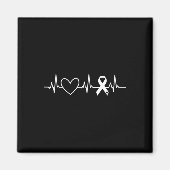 Herzerkrankungen Aufklärung Monat Ribbon Go Rotes Magnet (Vorne)