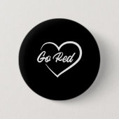 Herzerkrankungen Aufklärung Monat Rotes Herz Ameri Button (Vorderseite)