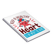 Herzerkrankungen Bewusstsein Behalt eines gesunden Notizblock (Rechte Seite)