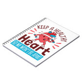 Herzerkrankungen Bewusstsein Behalt eines gesunden Notizblock (Linke Seite)