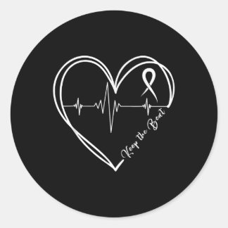 Herzerkrankungen Bewusstsein für Herzrhythmusstöru Runder Aufkleber