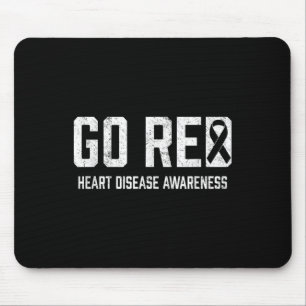 Herzerkrankungen Bewusstseinsbildung Shirt Go Red Mousepad