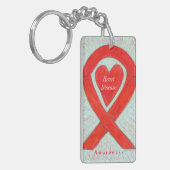 Herzerkrankungen Engel Red Awareness Ribbon Schlüs Schlüsselanhänger (Vorderseite links)