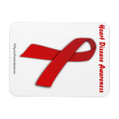 Herzerkrankungen Rote Schleife Magnet (Horizontal)