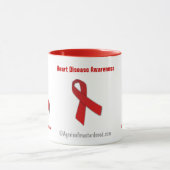 Herzerkrankungen Rote Schleife Tasse (Zentrum)