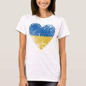Herzerkrankungen Ukraine Flagge, Land Pride T-Shirt (Vorderseite)