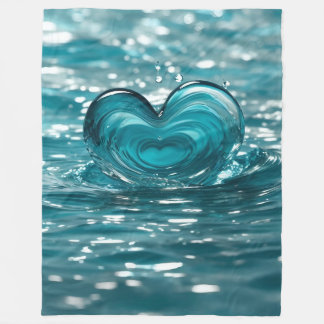 "herzerreißender Wasserschlag" Fleecedecke