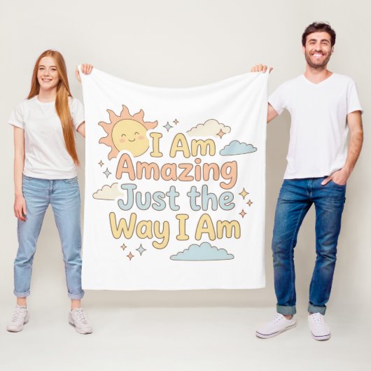 Herzerwärmende Kinder-Affirmation Erstaunlich, gen Fleecedecke (Beispiel)