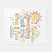 Herzerwärmende Kinder-Affirmation Erstaunlich, gen Fleecedecke (Vorderseite (Horizontal))