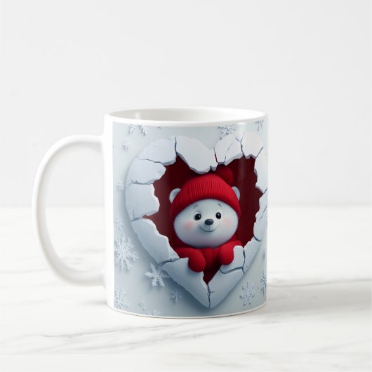 Herzerwärmender Holiday Bear Tasse-Klassisch Kaffeetasse (Links)