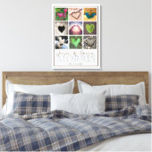 Herzerwärmendes Monogrammfoto Leinwanddruck (Insitu (Schlafzimmer))