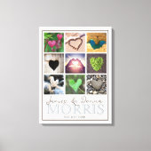 Herzerwärmendes Monogrammfoto Leinwanddruck (Vorderseite)