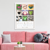 Herzerwärmendes Monogrammfoto Leinwanddruck (Insitu (Wohnzimmer))