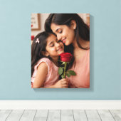 Herzerwärmendes persönliches Blumengeschenk Leinwanddruck (Insitu (Holzboden))