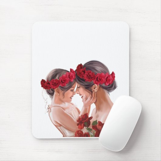 Herzerwärmendes persönliches Blumengeschenk Mousepad (Mit Mouse)