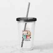 Herzerwärmendes Schlafendes Kätzchen - Geschenk fü Acryltrinkbecher (Rückseite)