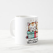 Herzerwärmendes Schlafendes Kätzchen - Geschenk fü Kaffeetasse (Vorderseite Links)