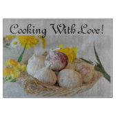 Herzerwärmung "Kochen mit Liebe" Schneidebrett (Vorderseite)