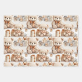 Herzerwärmung Weihnachts Teddy Bears Muster Geschenkpapier Set (Vorderseite 2)