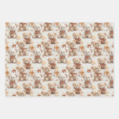 Herzerwärmung Weihnachts Teddy Bears Muster Geschenkpapier Set (Vorderseite)