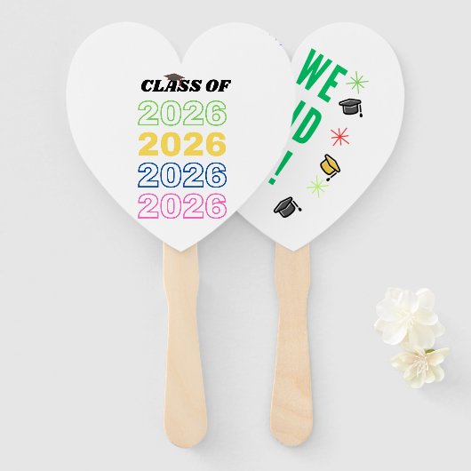 Herzfächer Fächer (Vorne und Hinten)