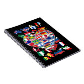 Herzfahnen des Weltlandes Reisen Notizblock (Rechte Seite)