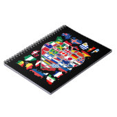 Herzfahnen des Weltlandes Reisen Notizblock (Linke Seite)