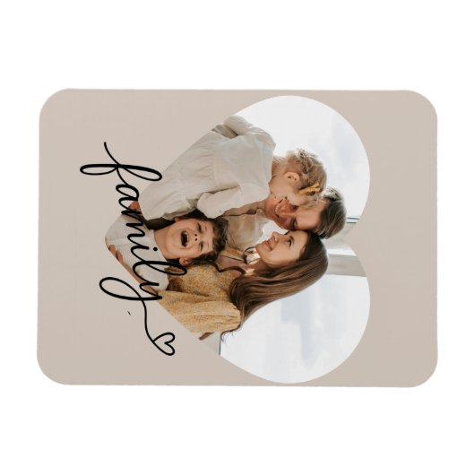 Herzfamilien Personalisiert Magnet (Horizontal)