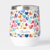 Herzfarbe Niedliche Liebe Individuelle Name (Rückseite)