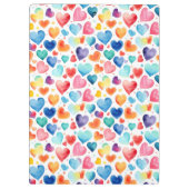 Herzfarbe Niedliche Liebe Individuelle Name Klemmbrett (Rückseite)