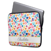 Herzfarbe Niedliche Liebe Individuelle Name Laptopschutzhülle (Vorderseite Links)