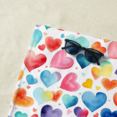 Herzfarbe Niedliche Liebe Individuelle Name Strandtuch (Beispiel)