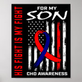 Herzfehler KD Bewusstsein Son US American Flag Poster (Vorne)