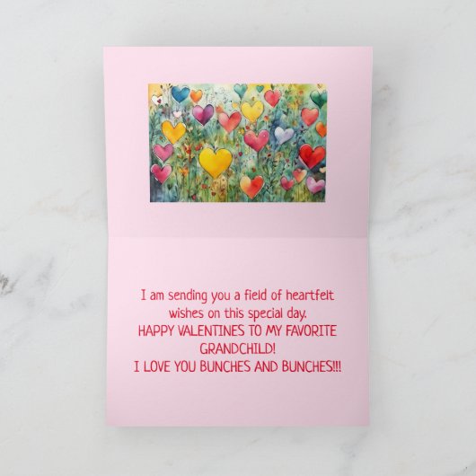 HERZFELD GRANDCHILD VALENTINKARTE DANKESKARTE (Innenseite)