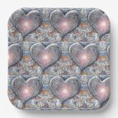 Herzfenster Pappteller (Vorderseite)