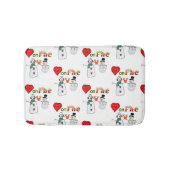 Herzfeuer Snowman Duschmatte Badezimmer Badematte (Vorderseite)