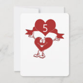 Herzfigur mit Tischnummern (Vorderseite)