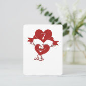 Herzfigur mit Tischnummern (Stehend Vorderseite)