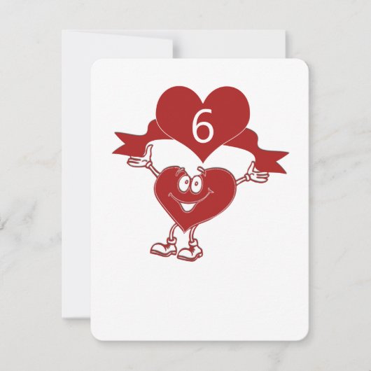 Herzfigur mit Tischnummern (Vorderseite)