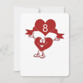 Herzfigur mit Tischnummern (Vorderseite)