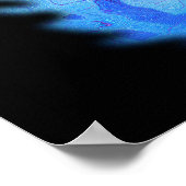 Herzflame Black Liebe Poster (Ecke)